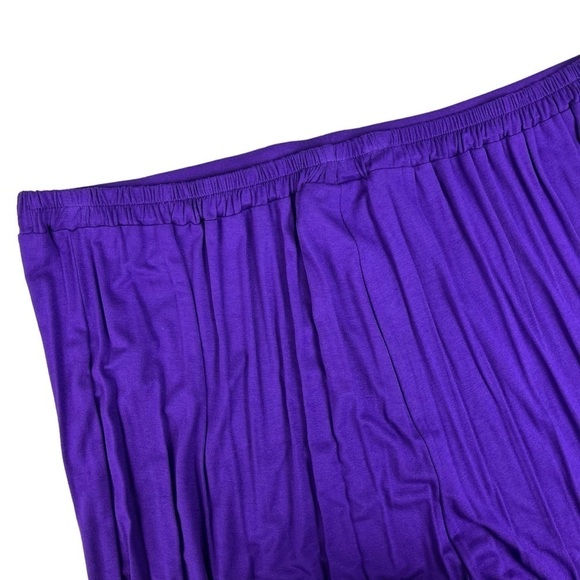 Anthony Original Womens 2 Piece Tank Top Pants Set Shark Bite Hem Purple 2X - Picture 9 of 14